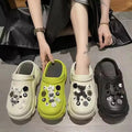 Women's Summer Thick-Soled Platform Sandals Breathable Heightening Clogs Non-Slip Features Versatile Outdoor Sandals