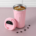 FX Water Bottle New Double Wall Stainless Steel Vacuum Smart Controlled Coffee Mug with Temperature Display Led Lid