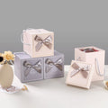 Stock (custom Accepted) Advanced Frosted Special Paper Hand square Crystal Box Square Jewelry Box Gift Wrap Box with Bow