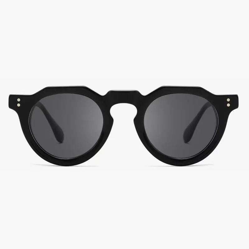 2023 Vintage Unique Acetate Sunglasses for Men Luxury Oval Sun Glasses Custom LOGO Polarized Shield Blue Red Clear Gray Frames"
