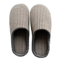 Hot Sale Unisex Home Soft Sole Floor Indoor Lighted Closed Toe Striped Winter Spring Slipper