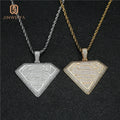 Authentic VVS Natural MOISSANITE Gold-Plated Superman Custom Charm Pendant Rope Chain Necklace Real Genuine Product
