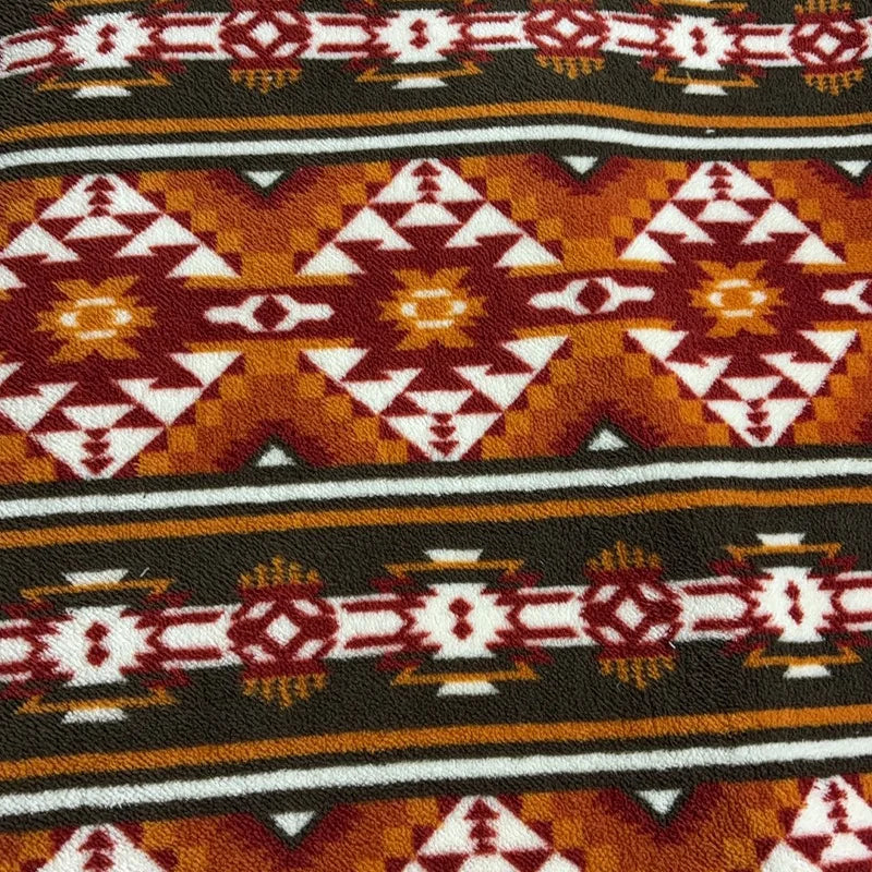 Factory Wholesale Price Supports Customized Aztec Geo Sherpa Fleece Lamb Fabric for Jackets MegaBDM