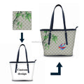 New Custom Pu Material Fashionable Leather Handbags Large Tote Bag With Zipper Multi Compartment Mommy Bag Tote