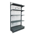 Customizable Supermarket Display Rack H-Hole Detachable Column Mesh Gondola Single-Sided Factory New Design Logo Custom Color