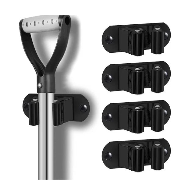 Laundry Room Garden Organizer Heavy Duty Screw Stainless Steel Mop and Broom Holder Wall Mount