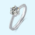 Handmade Wedding Band Classic Design Jewelry 925 Sterling Silver Engagement Moissanite Stone Ring
