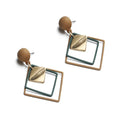 Hyperbole Stainless Steel Rose Gold Geometric Rhombus Drop Earrings Bohemia Style Creative Jewelry for Women Girls