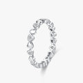 Ailmay 100% 925 Sterling Silver Charm Romantic Heart Zirconia Finger Rings for Women Wedding Engagement Statement Jewelry Gift