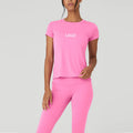 Factory Custom Women's Summer Training Athletic Yoga Tops Quick Dry Lightweight Gym Workout T-Shirts Crew Neck Short Fitness