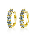 Real D Color 925 Sterling Silver Earrings 3CT Single Diamond 0.3Carat 4mm Mossonite Hoop Earrings for Women Fine Jewelry