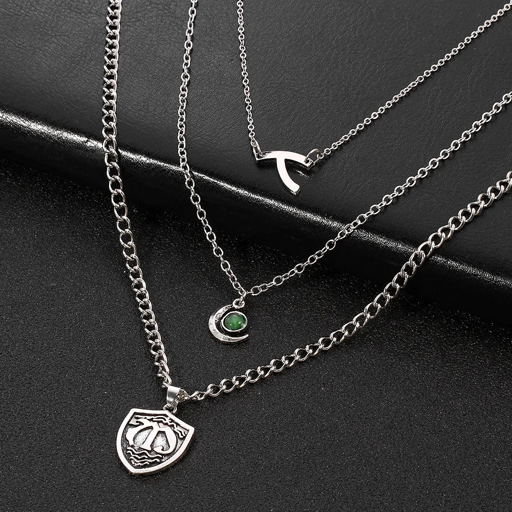 Vintage Jewelry Anime Accessories the Seven Deadly Sins Pendant Meliodas Multi-Chain Anime Necklace