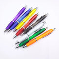 Promotional Plastic Ballpoint Pen Soft Rubber Grip Silver Color Custom Logo Blue/Black/Multi-Colored Ink for Office School