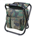 Portable Fish Chair Backpack Ice Bag Camping Chair with Cooler Bag