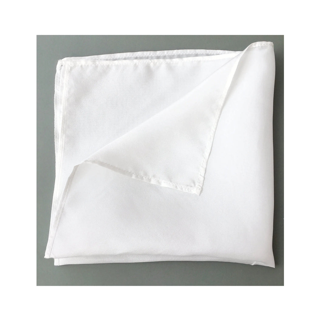 Esasilk 8mm Undyed Plain Pure White Silk Habotai Scarves Personalized Summer Accessories