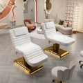 Golden Metal Base with Foot Control Electric 3 Motor Facial Massage Beauty Bed