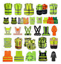 Reflector Tape Safety Shirts Long Sleeve Short Sleeve Work Shirt Security Guard Winter Uniform Jacket Safety Bike Vest