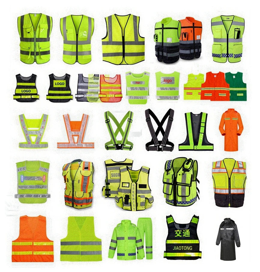 Reflector Tape Safety Shirts Long Sleeve Short Sleeve Work Shirt Security Guard Winter Uniform Jacket Safety Bike Vest
