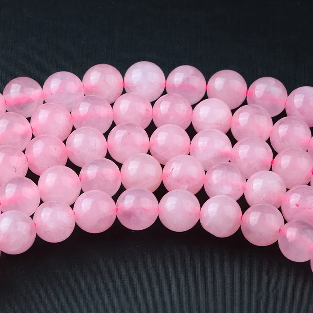 Wholesale Natural Pink Rose Quartz Crystal Loose Beads for Jewelry Making Turquoise Lapis Tourmaline Moonstone Gem Stone Beads