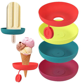Reusable Silicone Ice Cream Holder Drip Free Silicone Popsicle Holder for Kids