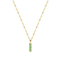 Hot Selling Real Gold Plated Women Girls Stainless Steel Jade Bamboo Necklace