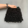 SDD High End Fumi Hair Super Double Drawn Virgin Cuticle Aligned Brazilian Hair Bundles Funmi Pixie Curl Natural Color