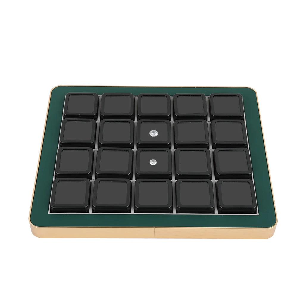 GemTrue Brand New Product High Quality Metal Diamond Display Box Exquisite Gemstone Storage Box