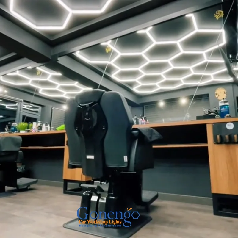 Manufactory High Cri Diy Multiple Scenarios Available Custom Barber Hexagonal Led Light 4000K