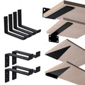 Modern Invisible Black Metal Design Stainless Steel L Brackets Furniture Hidden Shelf Bracket Structure Iron Stamping