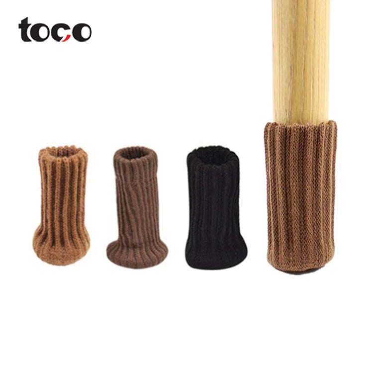 TOCO Cute High Elastic Floor Protectors Non Slip Chair Leg Feet Socks Covers Furniture Caps Set