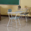 Morden Modern Design Combined Classroom Desk and Chair Durable Steel Wood Plywood Plastic Foldable School Furniture
