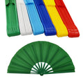 Handmade Painted Bamboo Large Folding Hand Fan White Chinese Kung Fu Tai Chi Design for Dance with METAL Rivets