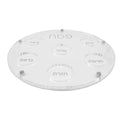 Judaica Passover Pesach Gift Magnificent Silver Embroidery Leatherette Backing Lucite Seder Plate