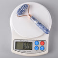 2025 Detachable Blue Spot Jasper Mini Jade Facial Roller Diy Sawtooth Jade Roller Skin Care