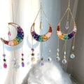 Wholesale  High Quality  Natural  Crystal Sun Catcher Moon Sun Catchers Chakra  Suncatche for Decoration