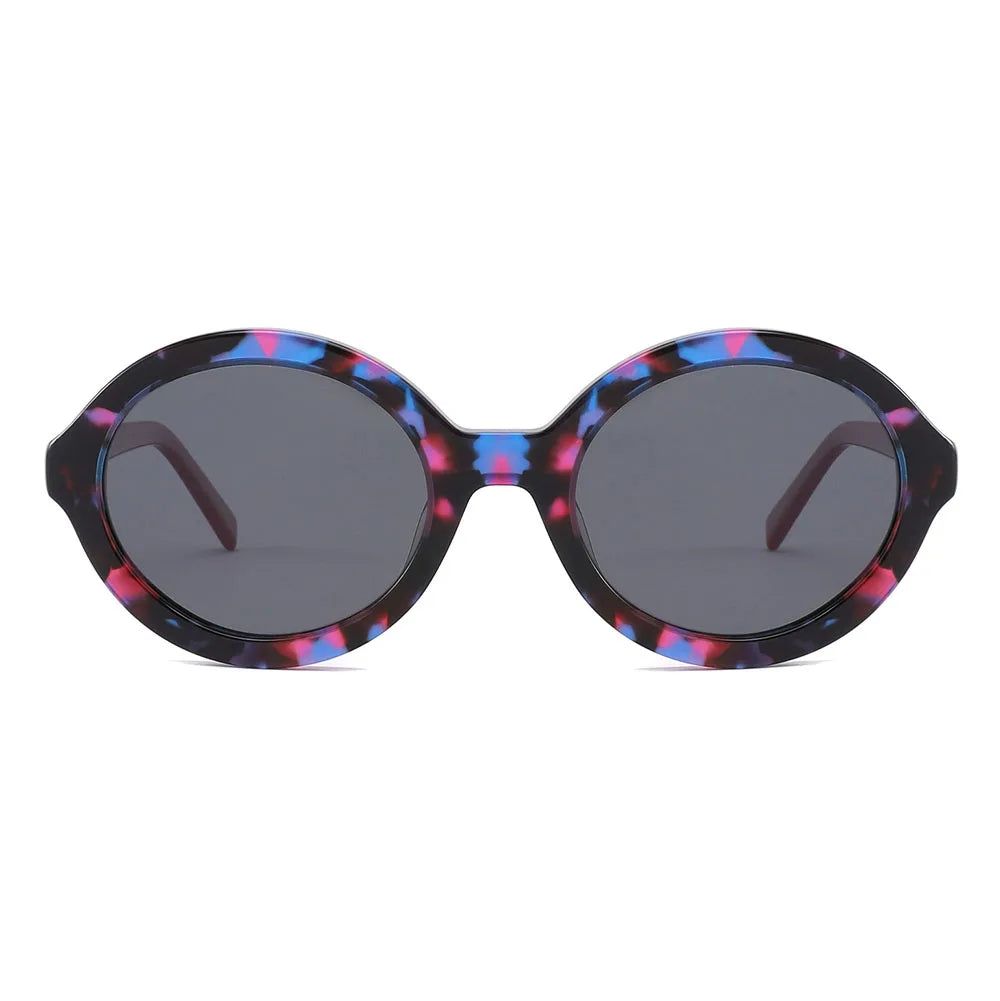 VIFF FG1234 Stocked Wholesale Premium TAC Polarized Eyewear Retro Round Acetate Sunglasses