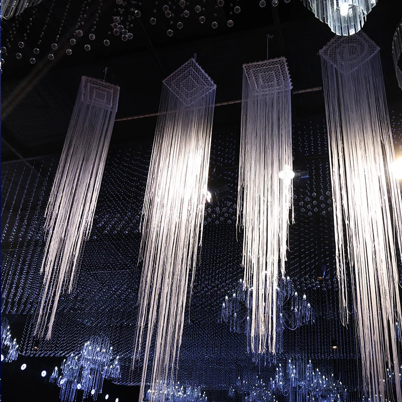 I875 Wholesale Price Streamlined Curtains Stage Road Lead Decoration Wedding Ceiling Decoration
