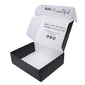 Hot Selling Custom logo Black Cosmetics Packaging Corrugated Cardboard Shipping Mailer Boxes