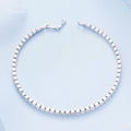 Fashion 925 Sterling Silver Square Shiny Cubic Zirconia Tennis Bracelets for Women Euro Simple Splice Bangle Jewelry BSB099