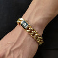 NUOYA Stainless Steel Logo Mens Fashion 18k Bracelet Custom Bracelets Stainless Steel Jewellery