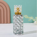 Wholesale Luxury Empty Arabic Gold Glass 50ml Fancy Crystal Golden Glass Perfume Spray Bottles With Crystal Cap