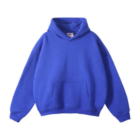 Premium Heavyweight Oversized Fashion Hoodie Custom Solid Color Loose Fit Thick Plain Design for Autumn