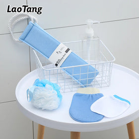 New Arrival Thick and Soft Exfoliating Back Scrubber Bath Brush Body Exfoliator Long Belt Body Scrubber