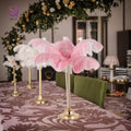 Wedding Site Layout Props Main Table Flower Ware Hotel Window bar TV Cabinet Feather Decoration Wedding Vase Gold Metal