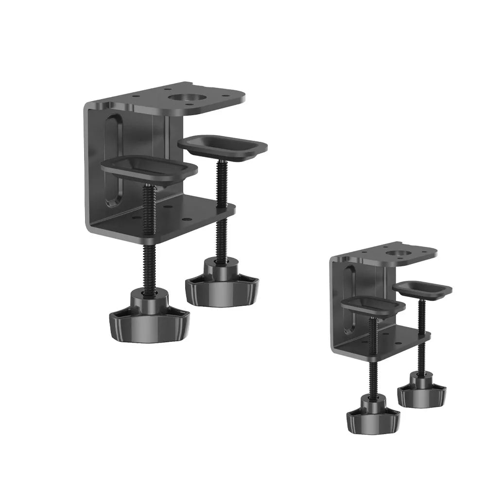 Custom Headphone Stand Holder Aluminum Carbon Steel Locking C-Clamp Base Assembly Bracket