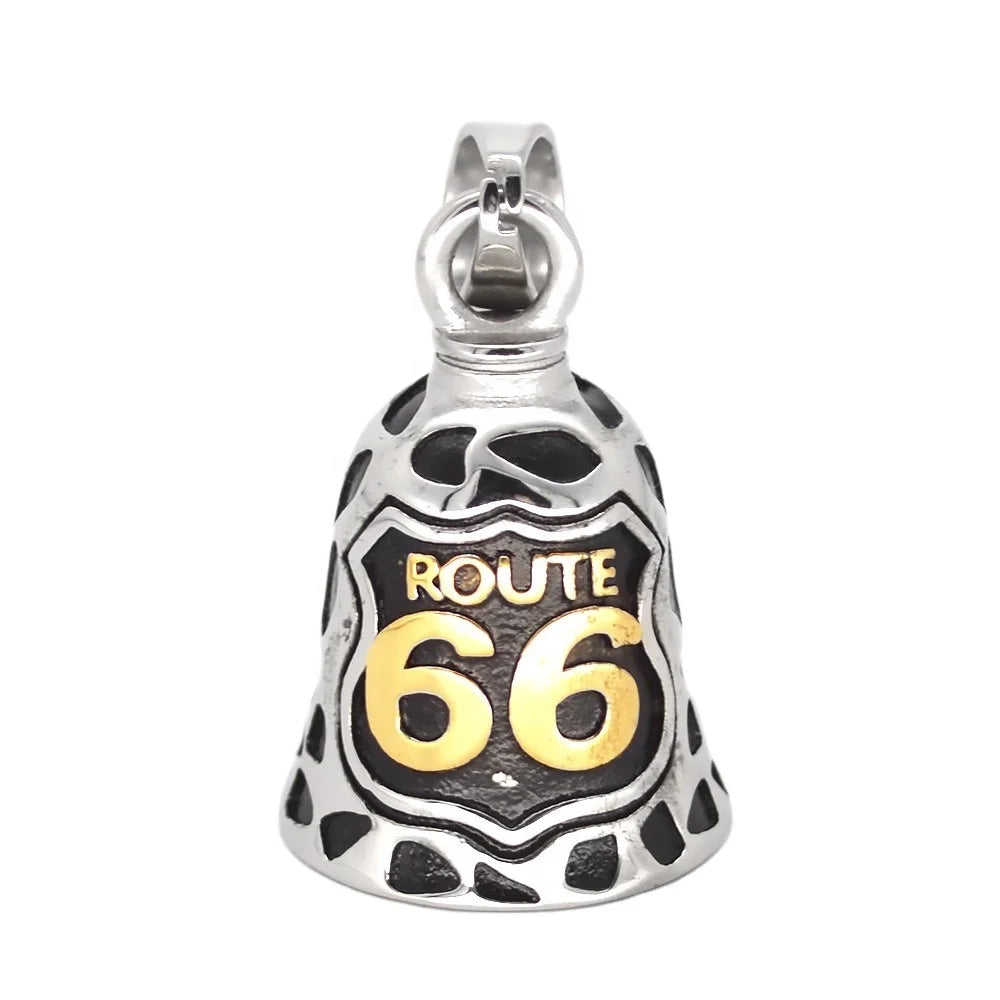 Stainless Steel Biker Jewelry Biker Bell Pendant Can Make Sounds Motorcycle Guardian Bells