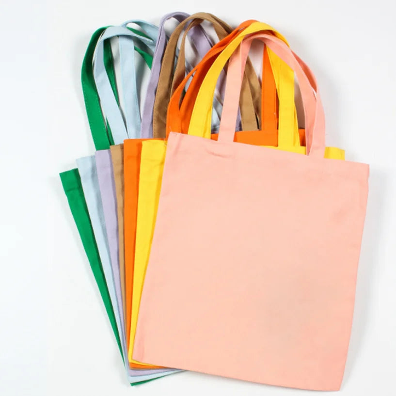 Plain Reusable Cotton Canvas Tote Bag with Custom Logo Adjustable Buckle & Zipper Closure