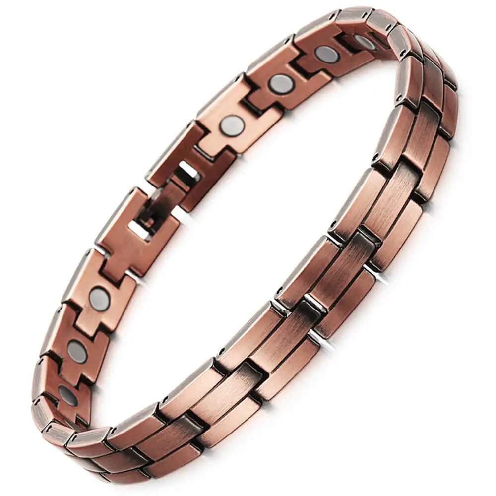 BioMagnetic Jewelry Womens Adjustable Magnetic Bracelets Pure Copper Link Bracelet Magnetic Therapy for Pain Relief Customize