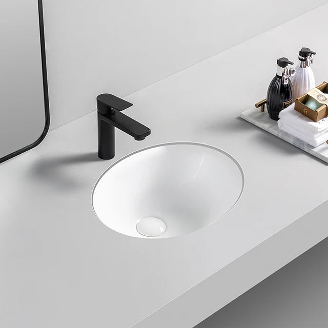 Logo Design Small Oval Bathroom Ceramic Undermount Sinks Sanitary Ware Under Counter Wash Basin