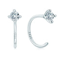 0.1ct Moissanite Earrings 925 Sterling Silver Gold Plated Four Six Claw Studs D Color VVS Diamond Jewelry Men Women With GRA